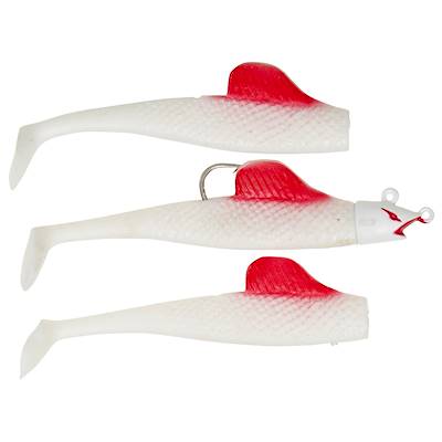White Red Fin BigFin™ 3-in-1 Paddle Tail Weedless Swimbait