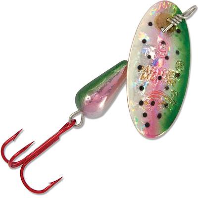 Rainbow/Trout Holographic Red Hooks