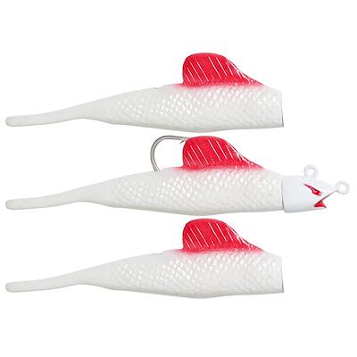 White Red Fin BigFin™ 3-in-1 Eel Tail Weedless Swimbait