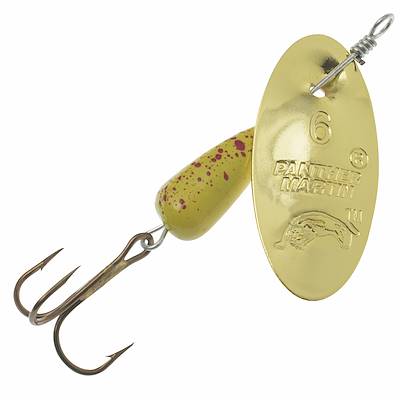 Red Speckled with gold blade
