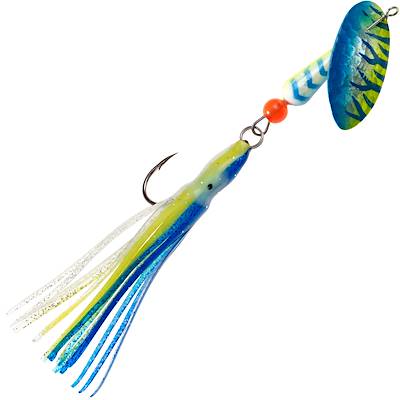 HMR UV Blue/Chartreuse Salmon & Steelhead Hammered Hoochie Skirt