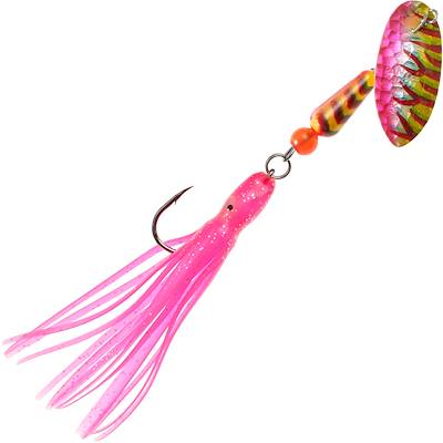 HMR UV Gold/Pink Salmon & Steelhead Hammered Hoochie Skirt