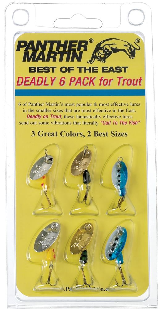 Panther Martin Holographic Single Hook Spinner - Rainbow Trout - 1/8oz