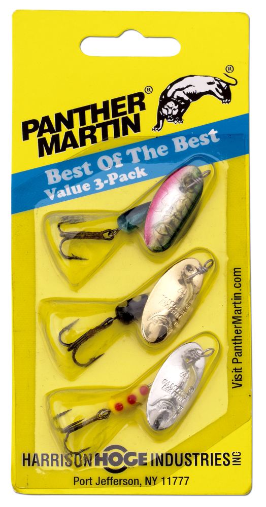 Panther Martin Hammered 6 Trout & Bass Fishing Lure Kit, Assorted, 6Pk 